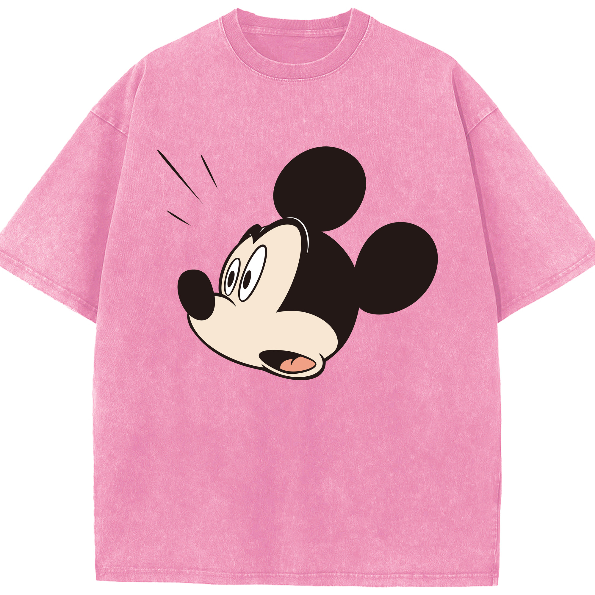（画像用） ミッキーマウス Mickey Mouse 綿100% ヴィンテージ風 半袖Tシャツ（フロントプリント）